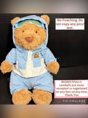 BNWT RETIRED JELLYCAT BARTHOLOMEW SNOWSUIT BEAR AUTHENTIC SALES RECEIPT AVAIL